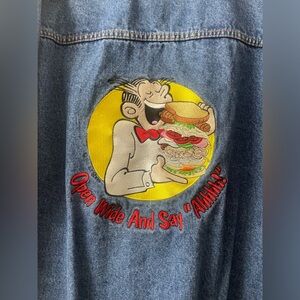 Vintage Dagwood Sandwich  Shoppes Denim Jacket with Embroidered Patch